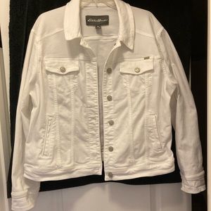 Eddie Bauer white jean jacket xl (18)